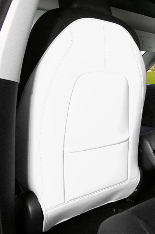 Accessoire Tesla Model 3, 1 couvre dos de siège blanc.
